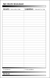 Net Worth form